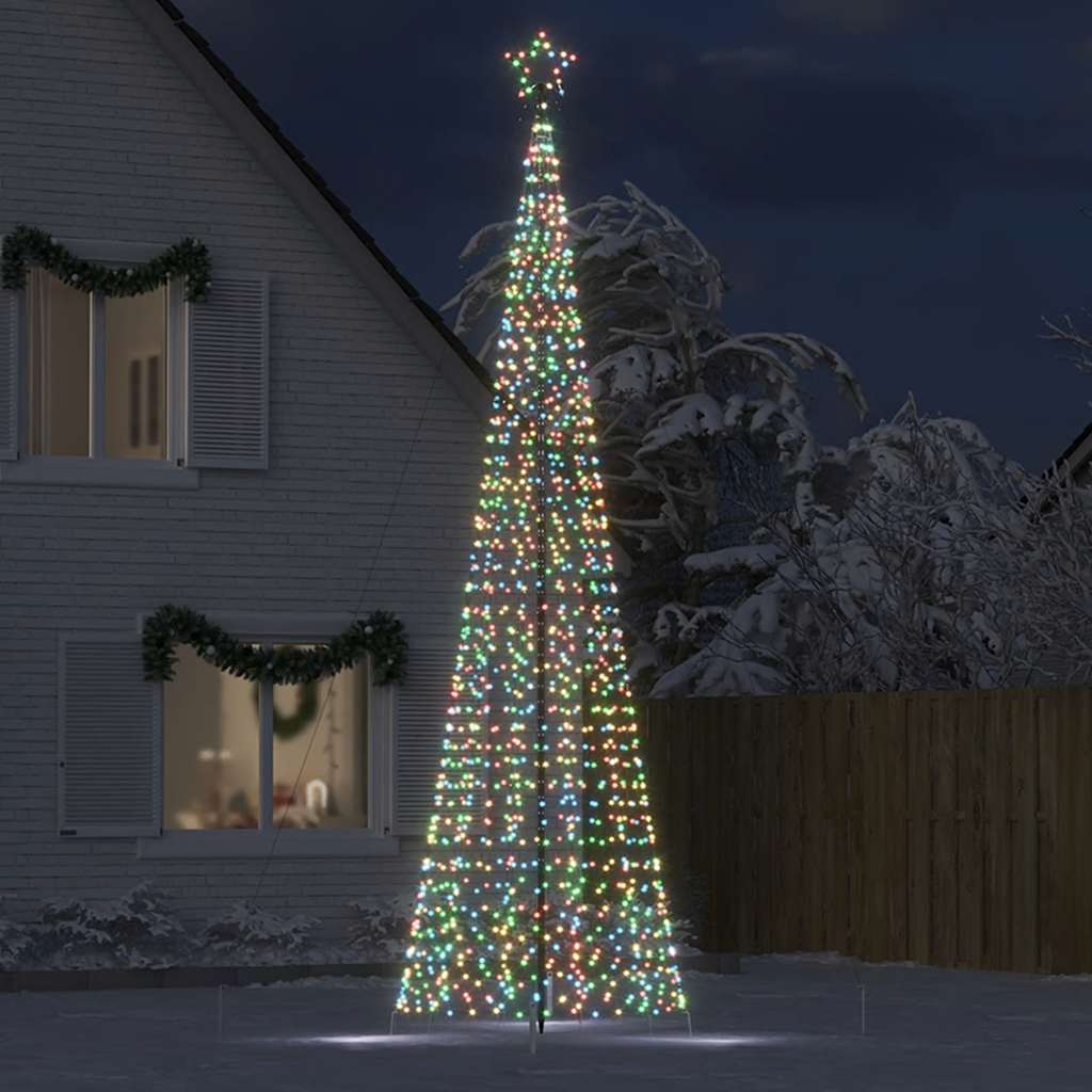 LED-kerstboom met spikes 1534 LED's 500 cm kleurrijk