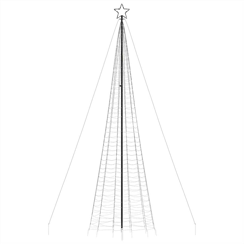LED-kerstboom met spikes 1534 LED's 500 cm kleurrijk