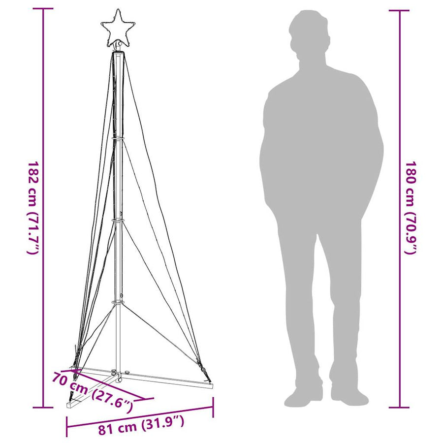 Kerstboomverlichting 363 warmwitte LED's 182 cm