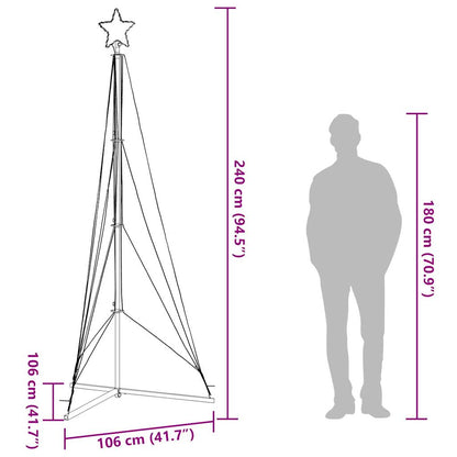 Kerstboomverlichting 483 koudwitte LED's 240 cm