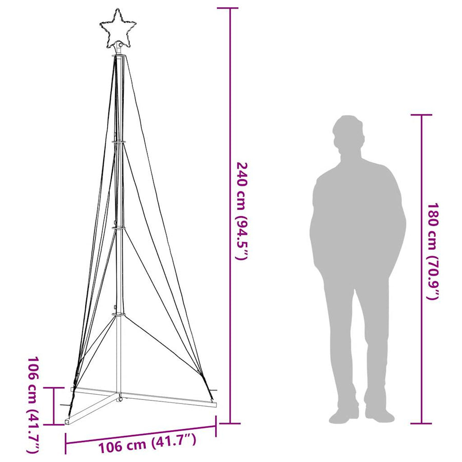 Kerstboomverlichting 483 koudwitte LED's 240 cm