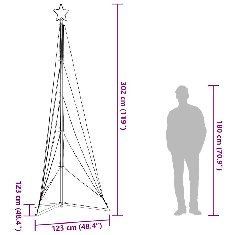 Kerstboomverlichting 525 warmwitte LED's 302 cm