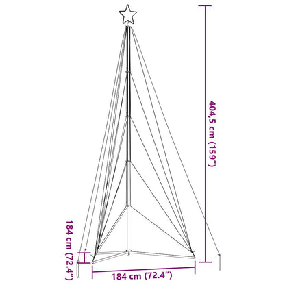 Kerstboomverlichting 615 kleurrijke LED's 404,5 cm