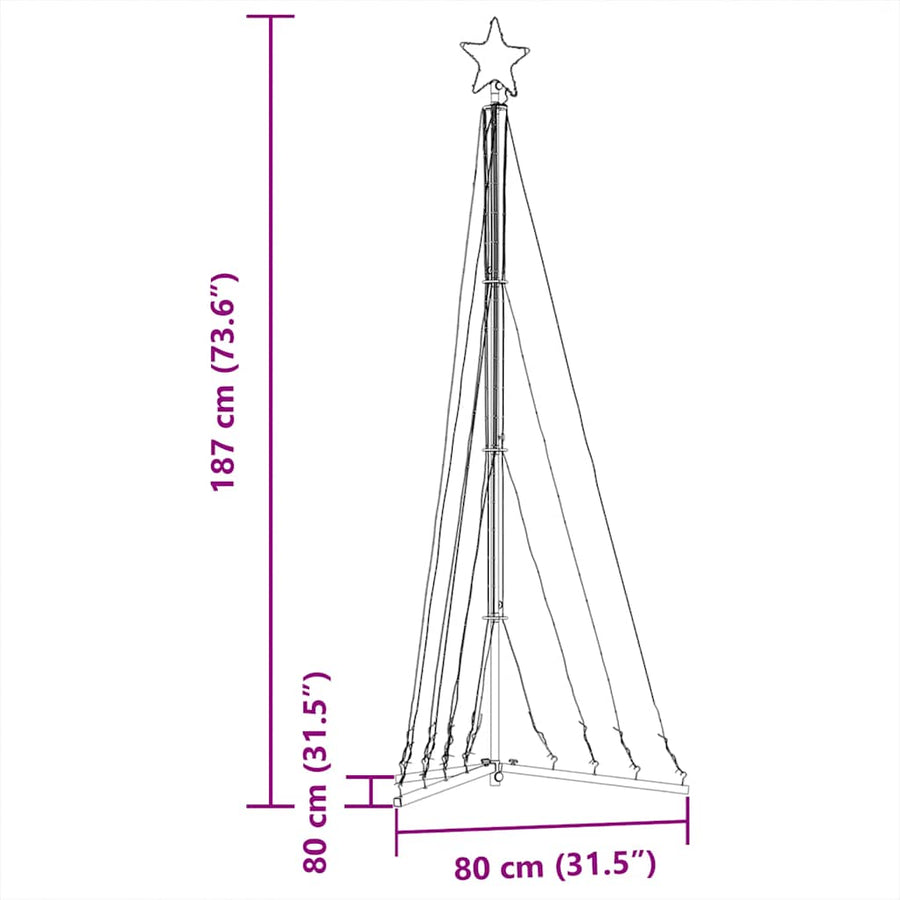 Kerstboomverlichting 339 koudwitte LED's 187 cm