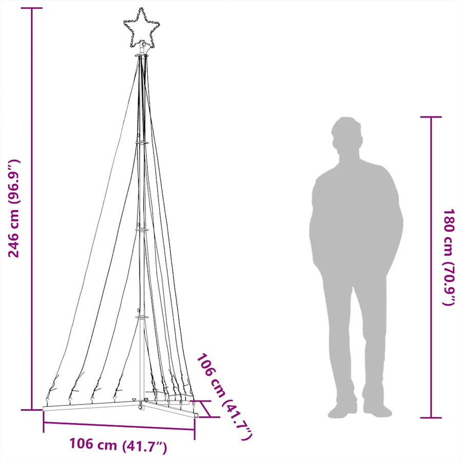 Kerstboomverlichting 447 warmwitte LED's 249 cm