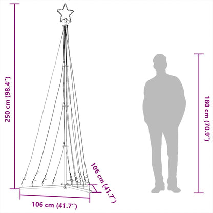 Led-Kerstboom 447 Leds Koud Wit 249 Cm 250 cm Koudwit