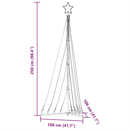 Led-Kerstboom 447 Leds Koud Wit 249 Cm 250 cm Koudwit