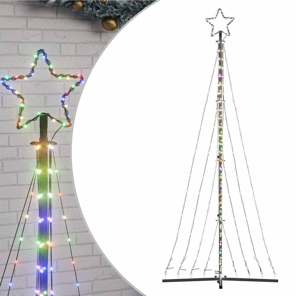 LED-kerstboom 447 LEDs kleurrijk 250 cm
