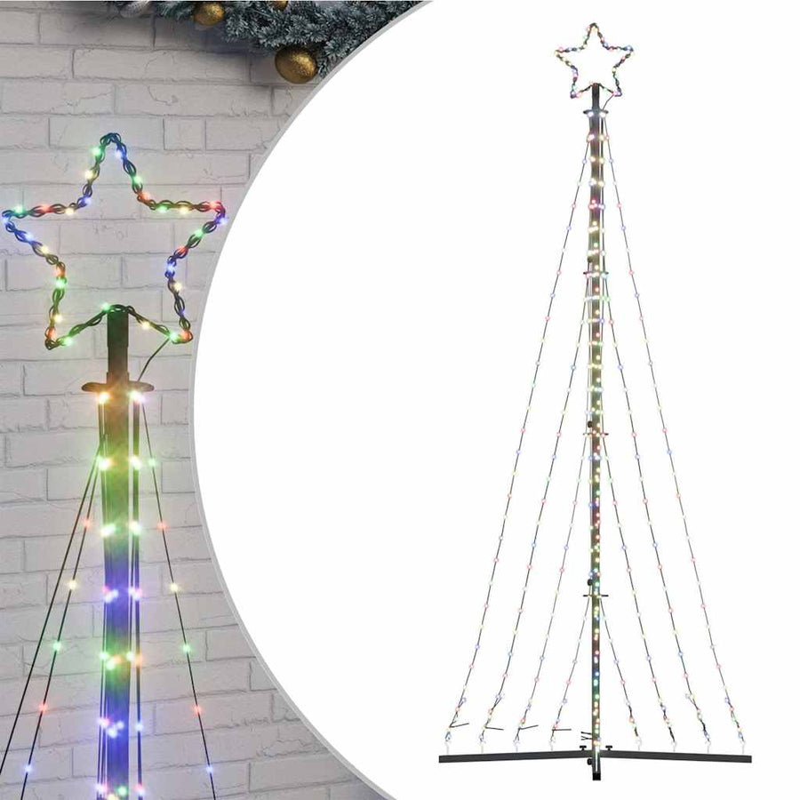 LED-kerstboom 447 LEDs kleurrijk 250 cm