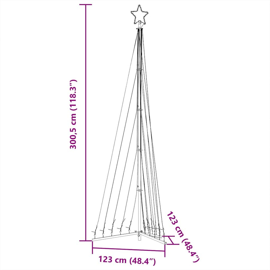Kerstboomverlichting 495 warmwitte LED's 300,5 cm