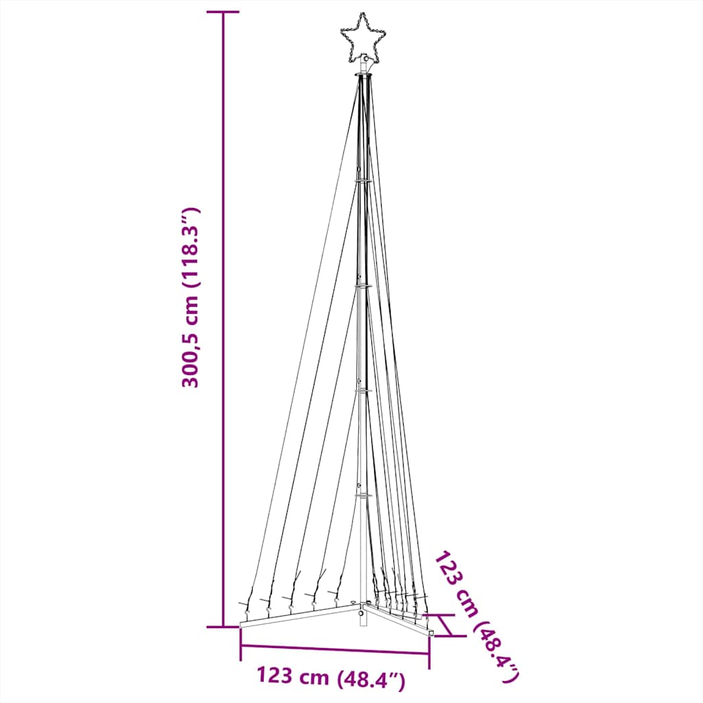 Kerstboomverlichting 495 blauwe LED's 300,5 cm