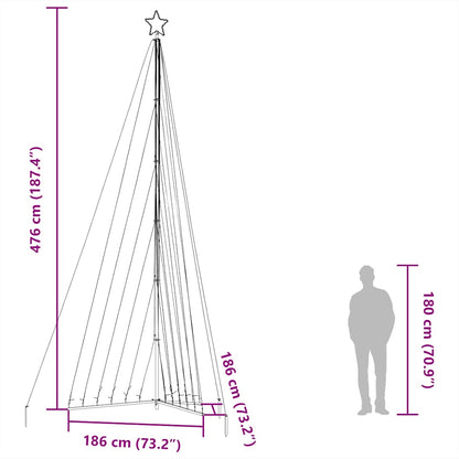 Kerstboomverlichting 789 warmwitte LED's 476 cm
