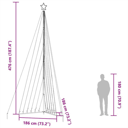 Kerstboomverlichting 789 koudwitte LED's 476 cm