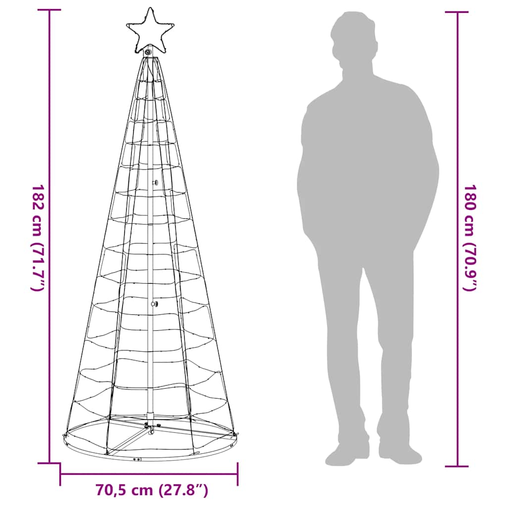 LED-kerstboom 200 LEDs warm wit 180 cm
