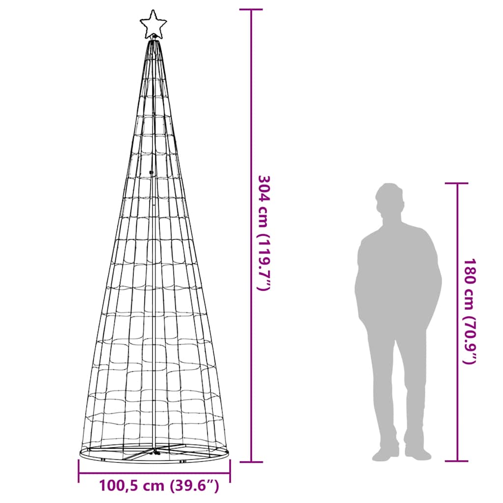 LED-kerstboom 550 LEDs warm wit 300 cm