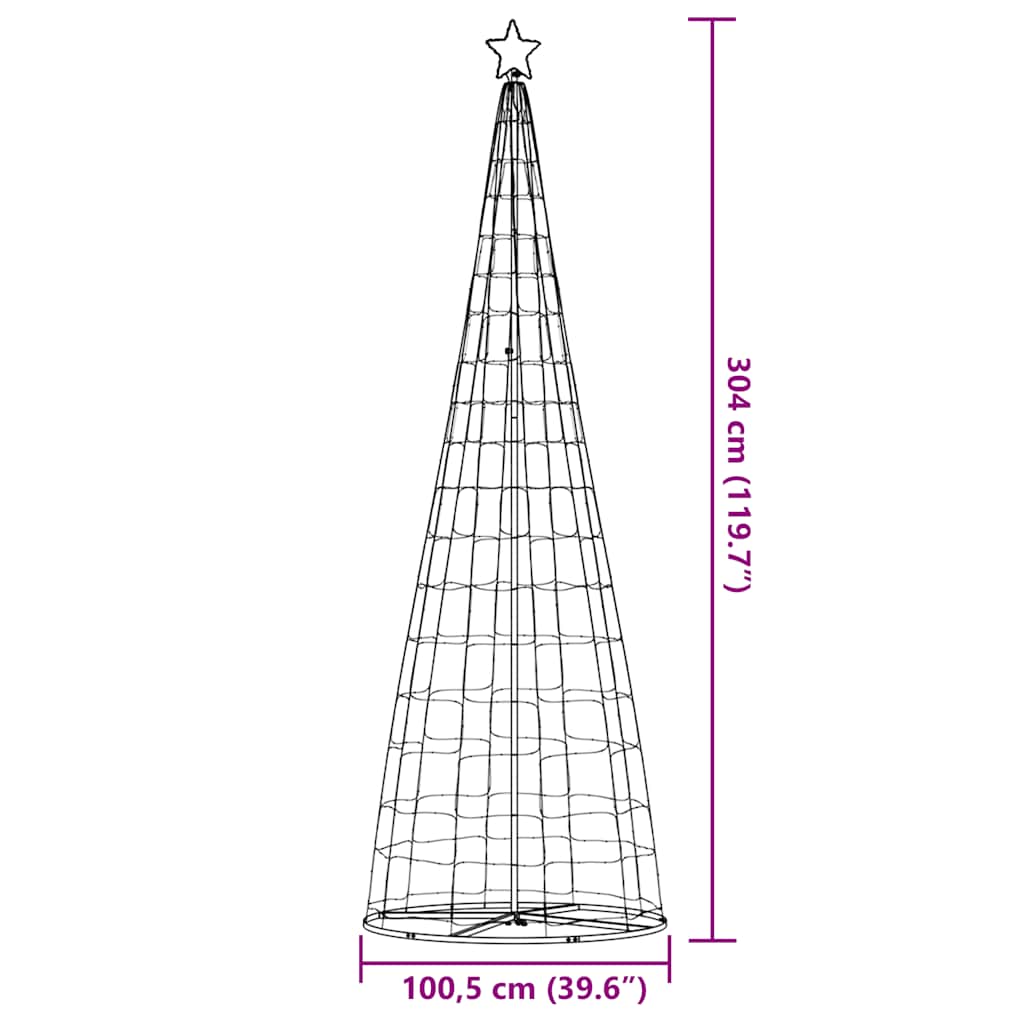 LED-kerstboom 550 LEDs warm wit 300 cm