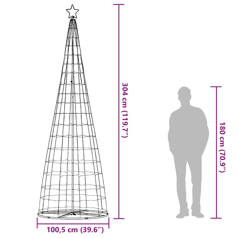 LED-kerstboom 550 LEDs 300 cm blauw