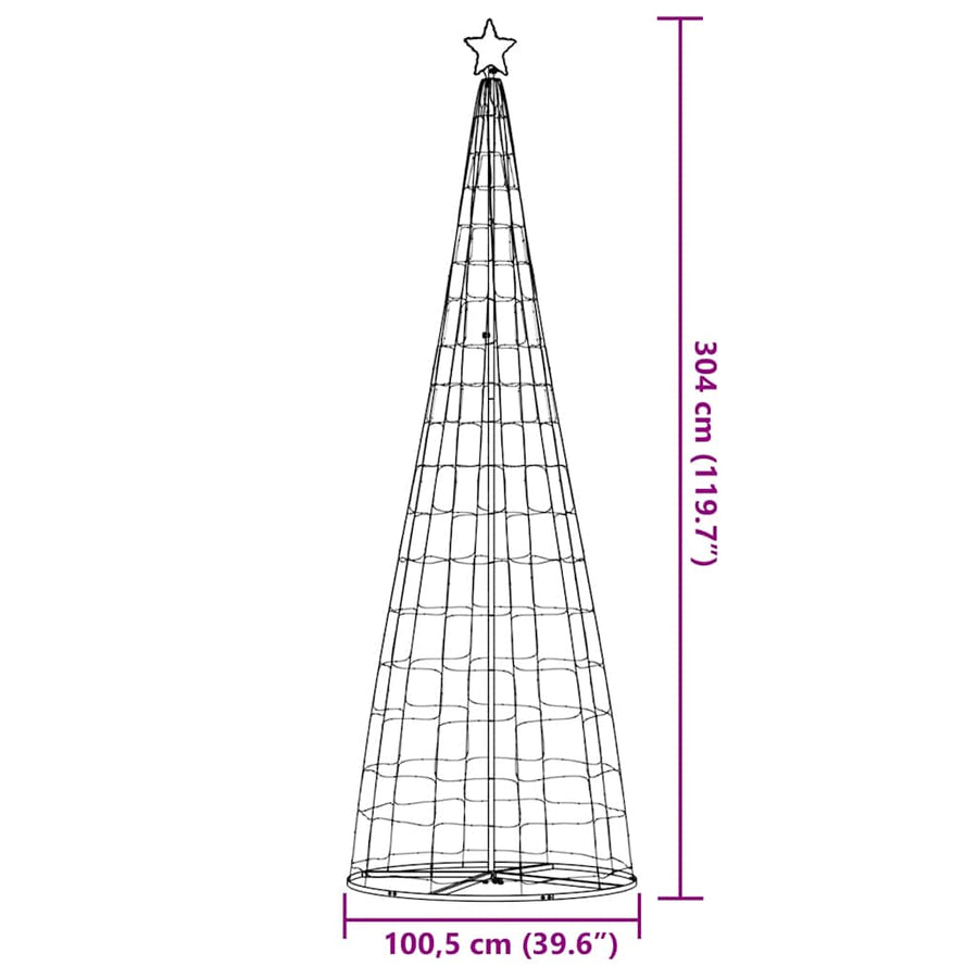 LED-kerstboom 550 LEDs 300 cm blauw