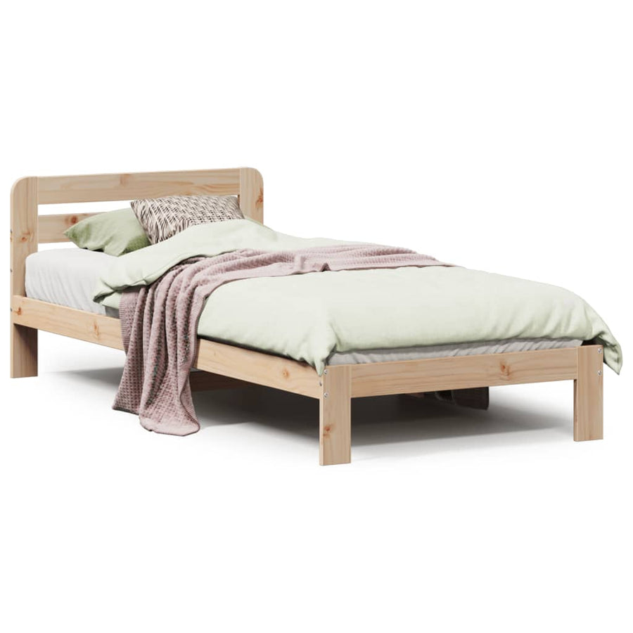 Bedframe zonder matras massief grenenhout 90x200 cm