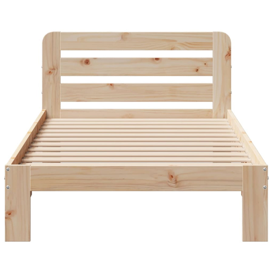 Bedframe zonder matras massief grenenhout 90x200 cm
