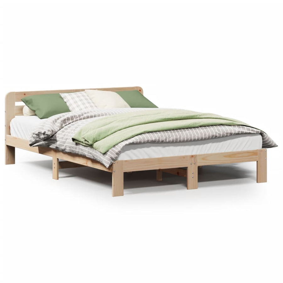 Bedframe zonder matras massief grenenhout 160x200 cm
