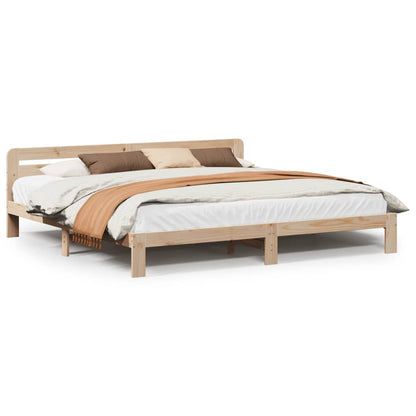 Bedframe zonder matras massief grenenhout 200x200 cm