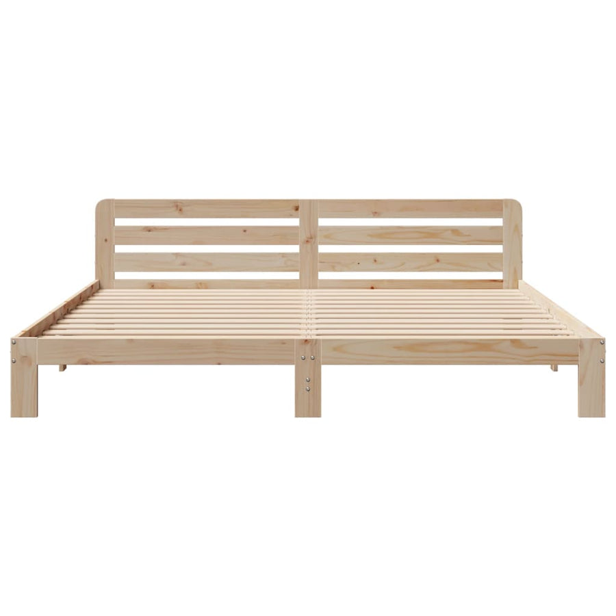 Bedframe zonder matras massief grenenhout 200x200 cm