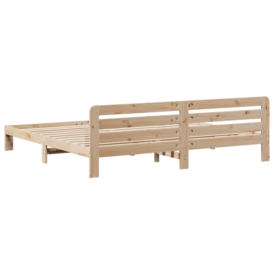 Bedframe zonder matras massief grenenhout 200x200 cm