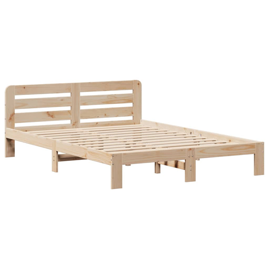Bedframe zonder matras massief grenenhout 135x190 cm