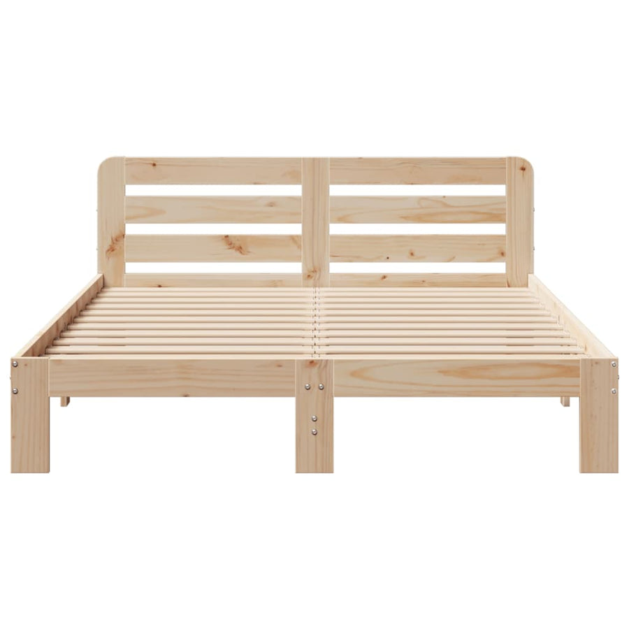 Bedframe zonder matras massief grenenhout 135x190 cm