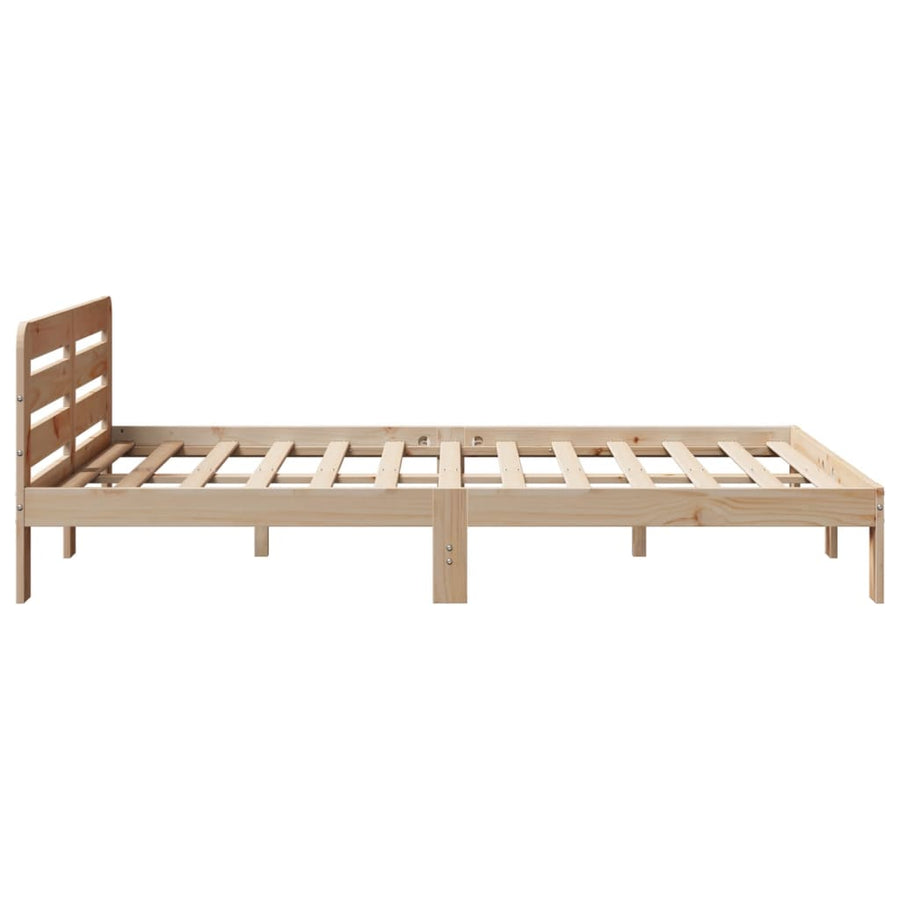 Bedframe zonder matras massief grenenhout 135x190 cm