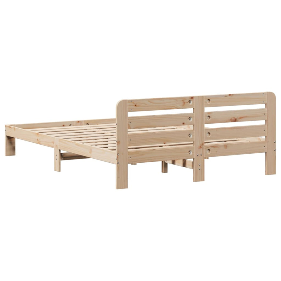 Bedframe zonder matras massief grenenhout 135x190 cm