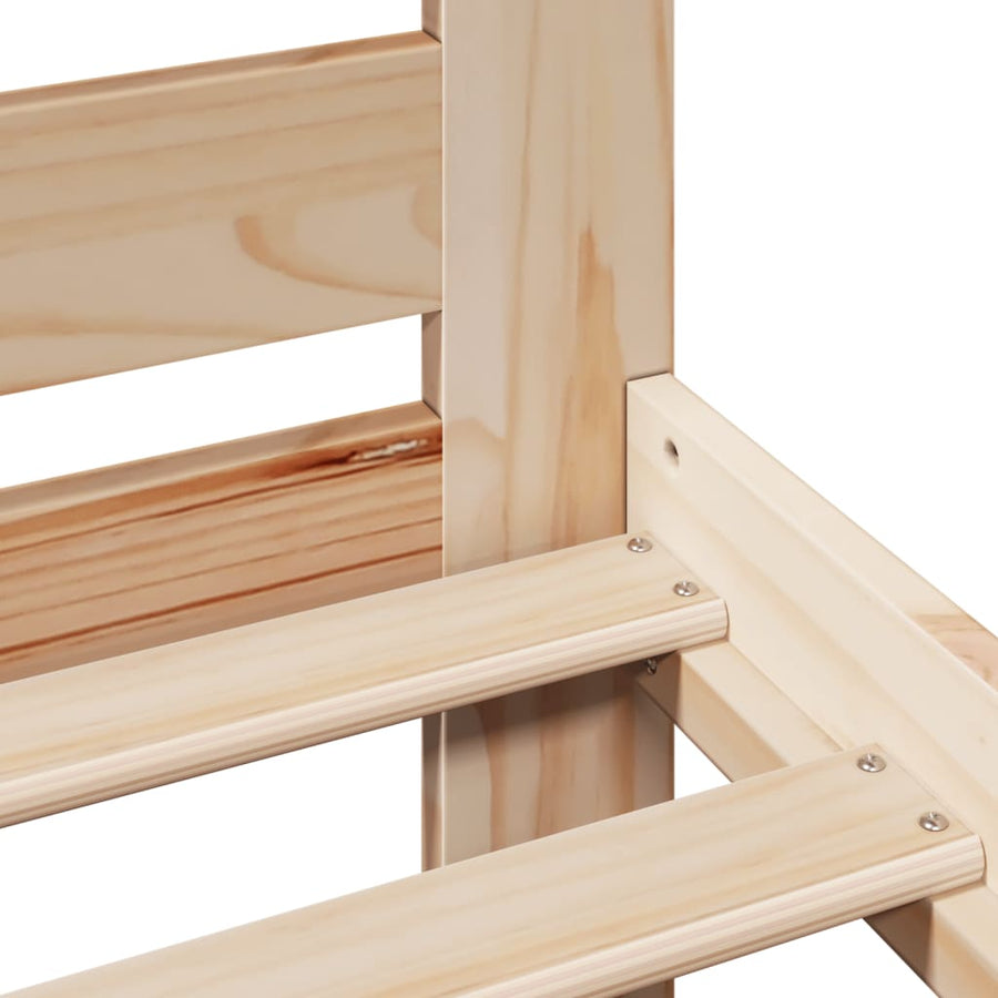 Bedframe zonder matras massief grenenhout 135x190 cm