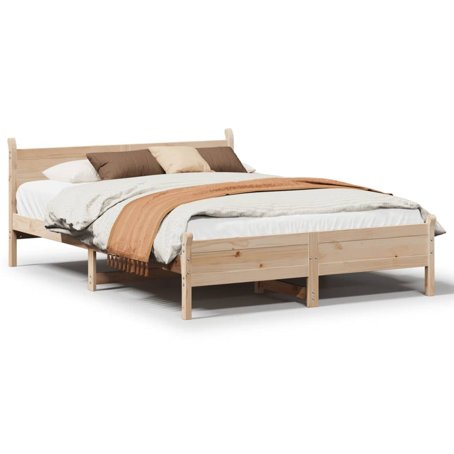 Bedframe zonder matras massief grenenhout 150x200 cm