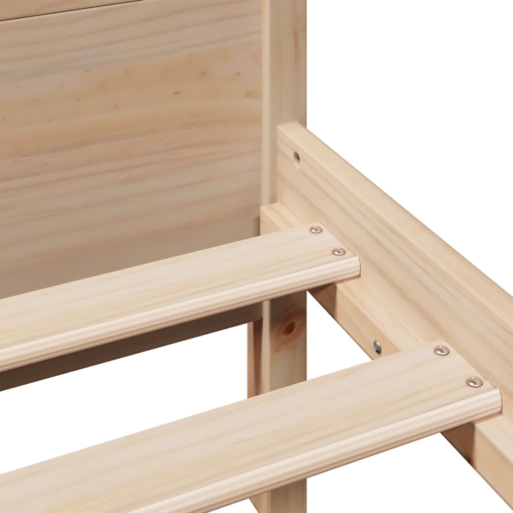 Bedframe zonder matras massief grenenhout 140x200 cm