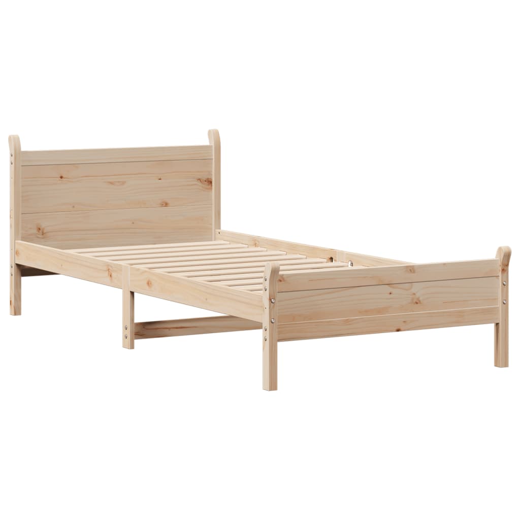 Bedframe zonder matras massief grenenhout 90x200 cm