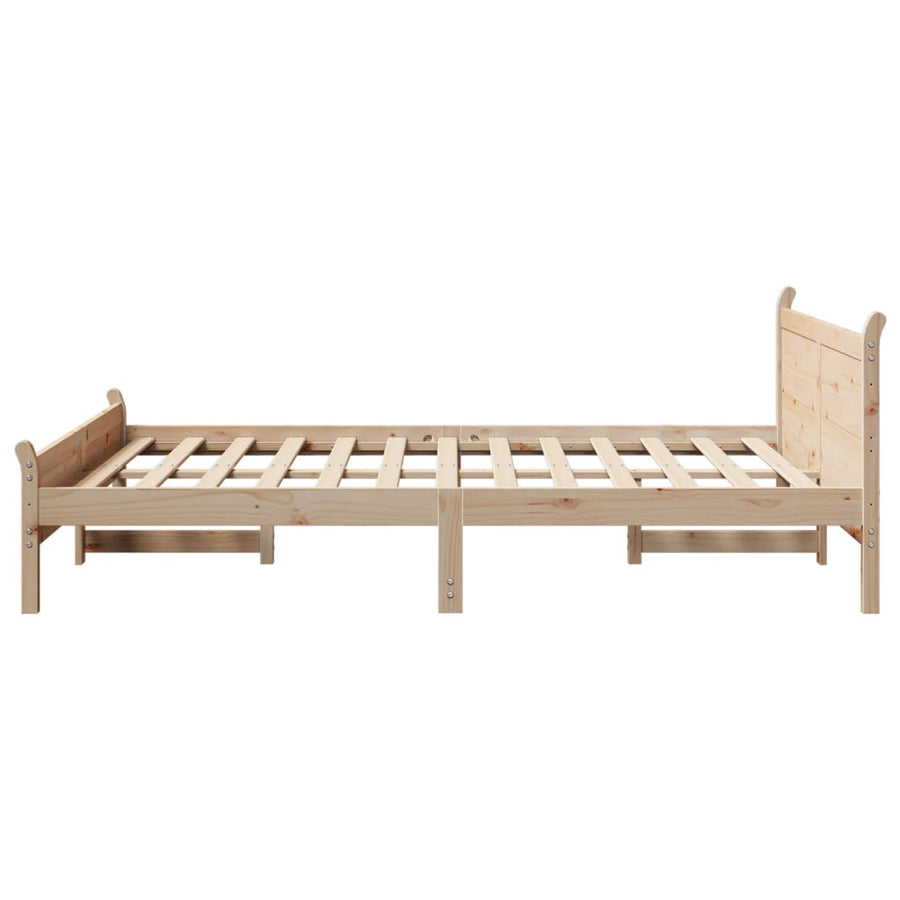 Bedframe zonder matras massief grenenhout 140x190 cm
