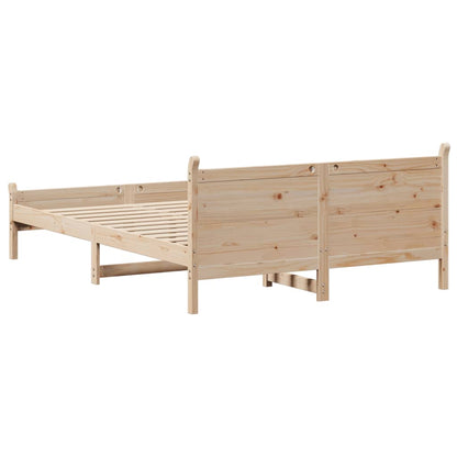 Bedframe zonder matras massief grenenhout 135x190 cm