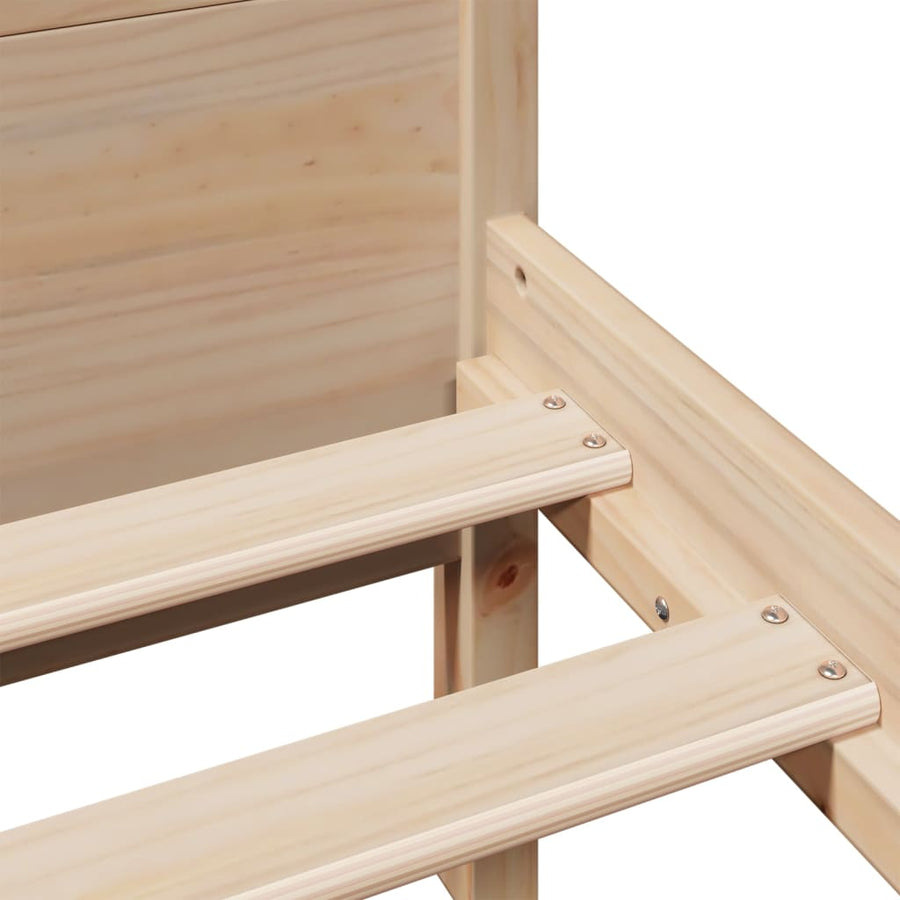 Bedframe zonder matras massief grenenhout 135x190 cm