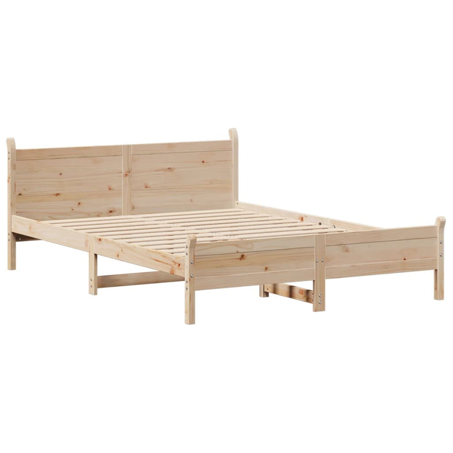 Bedframe zonder matras massief grenenhout 120x190 cm