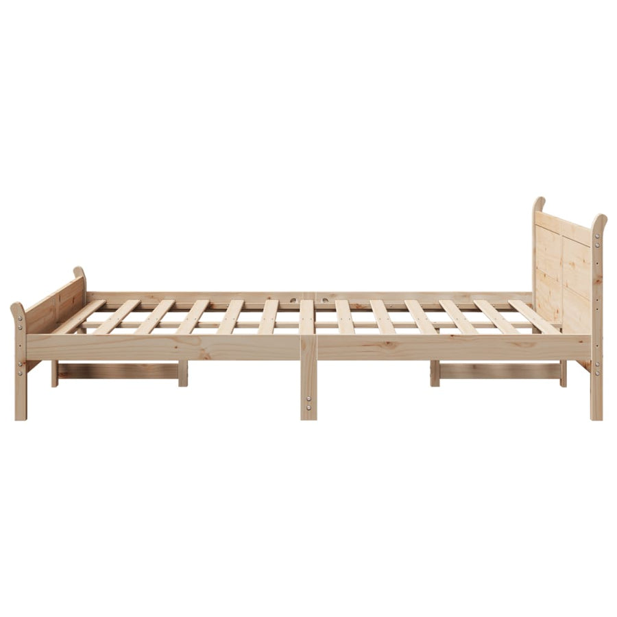 Bedframe zonder matras massief grenenhout 120x190 cm