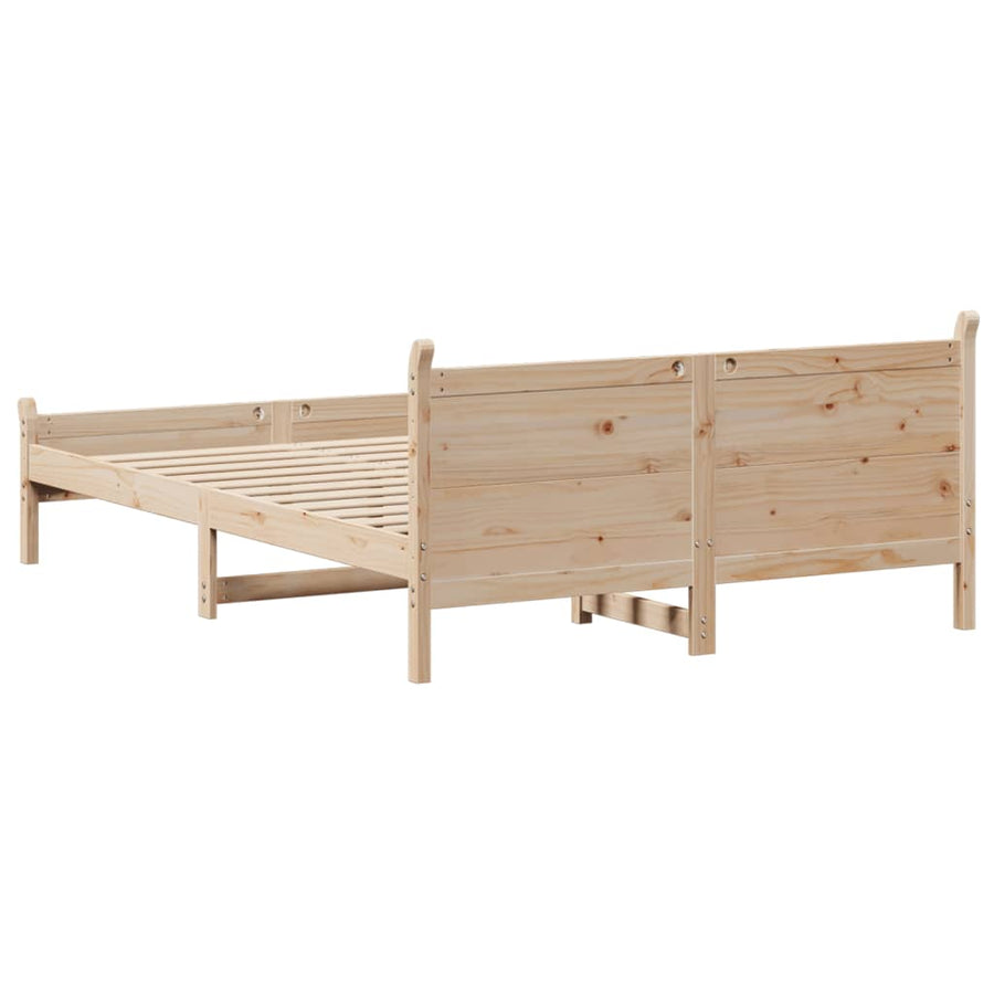Bedframe zonder matras massief grenenhout 120x190 cm
