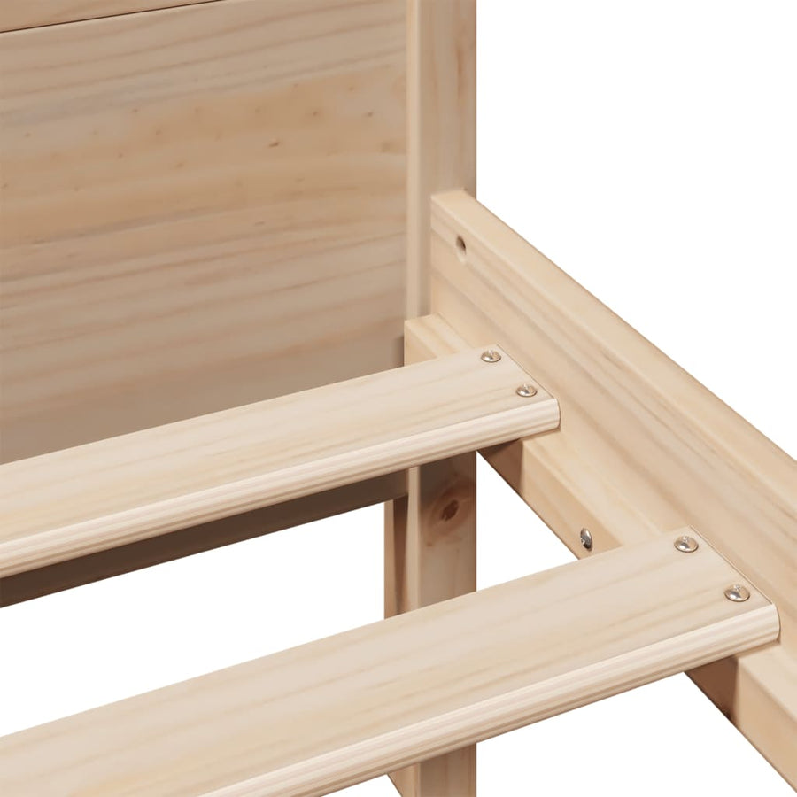 Bedframe zonder matras massief grenenhout 120x190 cm