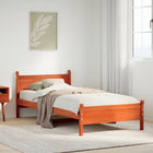 Solid pine bed frame, wax brown, 75x190 cm (mattress not included)