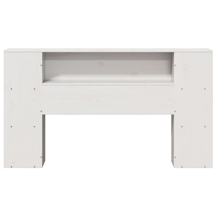 Hoofdbord met opbergruimte 160 cm massief grenenhout wit