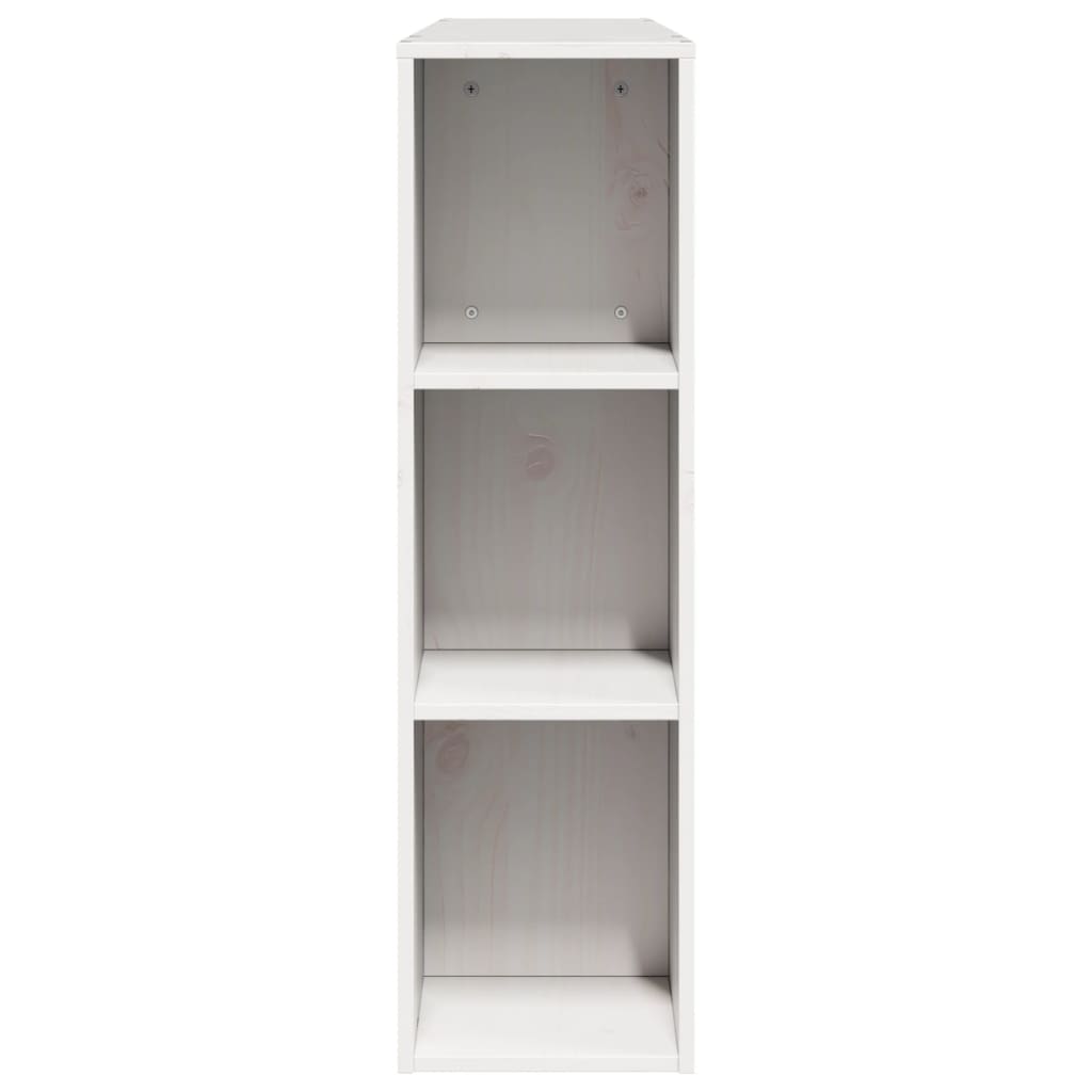 Hoofdbord met opbergruimte 160 cm massief grenenhout wit