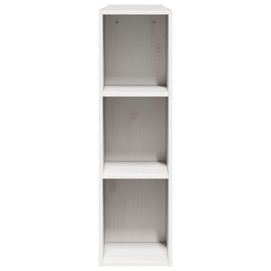 Hoofdbord met opbergruimte 160 cm massief grenenhout wit