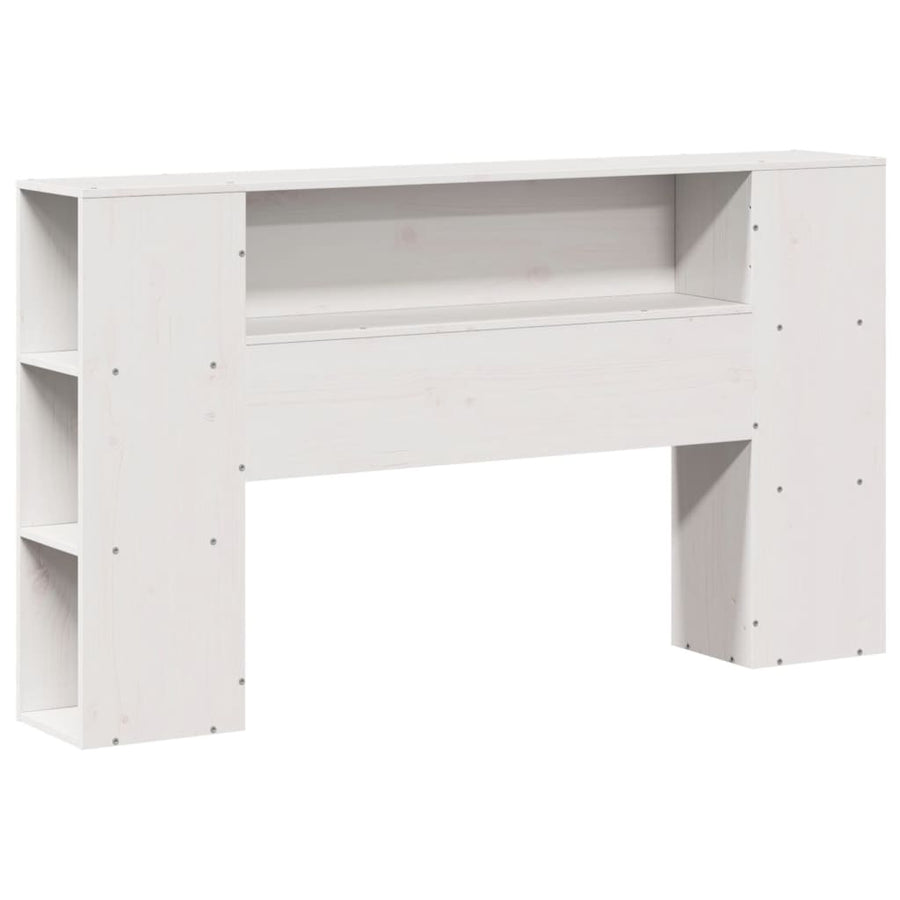 Hoofdbord met opbergruimte 150 cm massief grenenhout wit