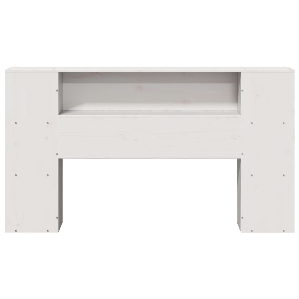 Hoofdbord met opbergruimte 150 cm massief grenenhout wit