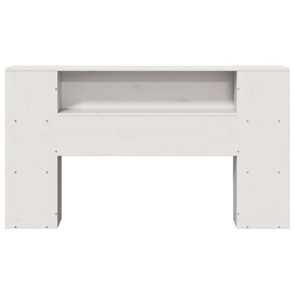 Hoofdbord met opbergruimte 150 cm massief grenenhout wit